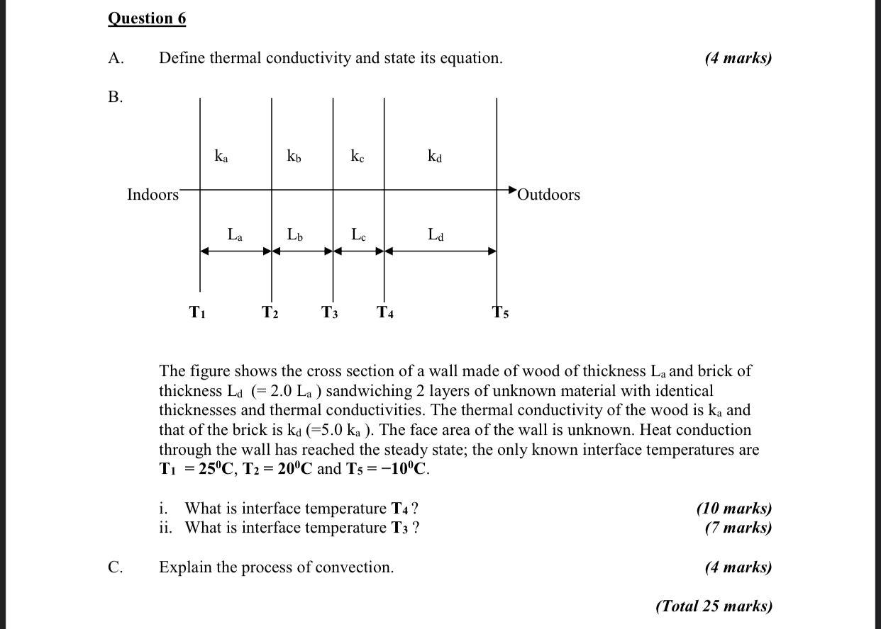 A define thermal conductivity and state its chegg