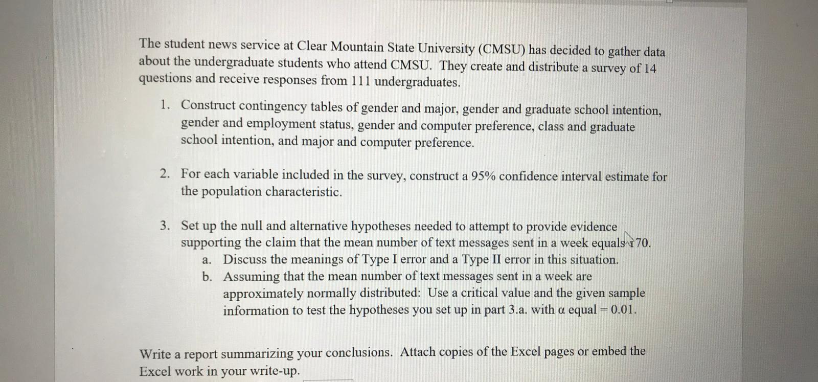 The student news service at Clear Mountain State | Chegg.com
