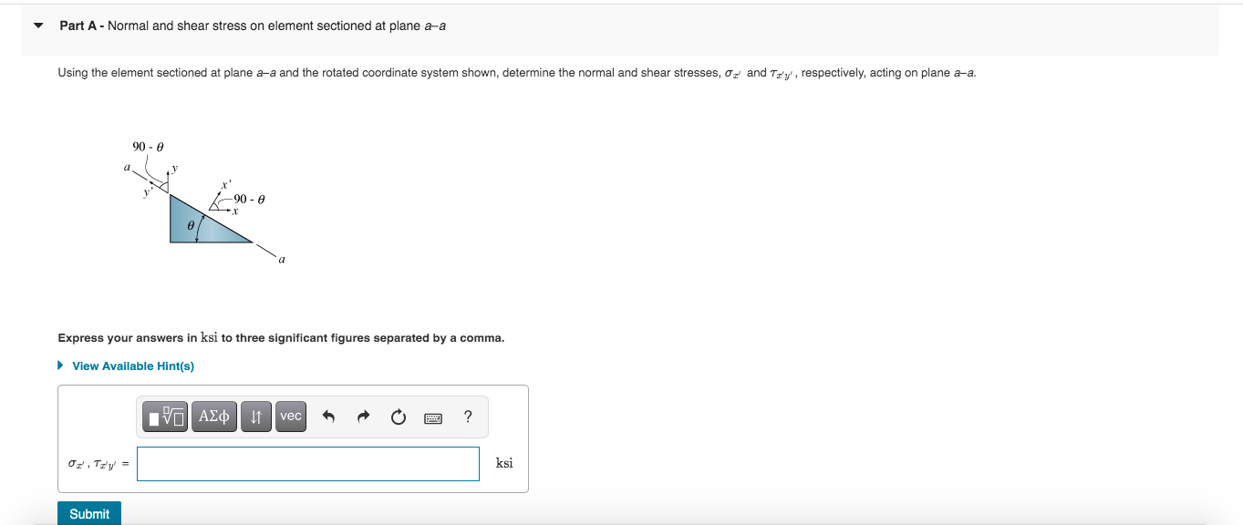 Solved Learning Goal: To use fundamental geometric and | Chegg.com