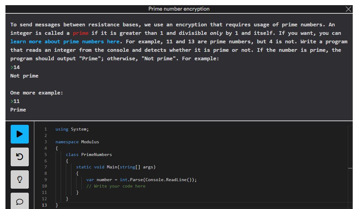 Solved Prime number encryption Use c#, Use the same | Chegg.com