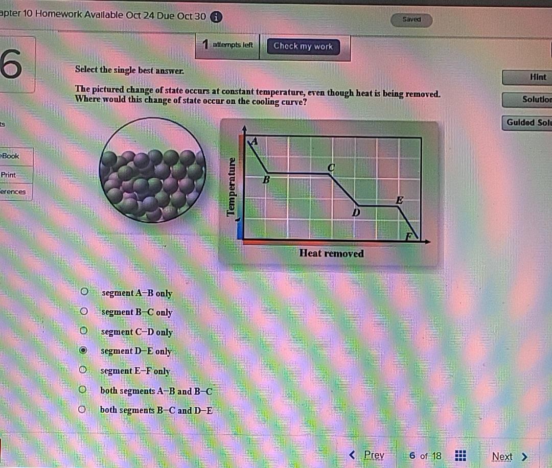 Solved Select The Single Best Answer. The Pictured Change Of | Chegg.com