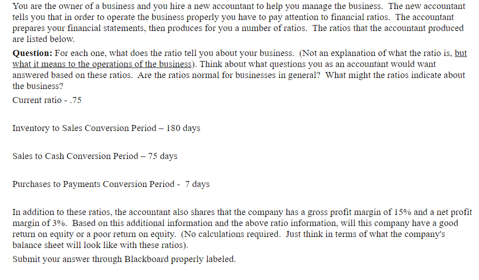Solved You are the owner of a business and you hire a new | Chegg.com
