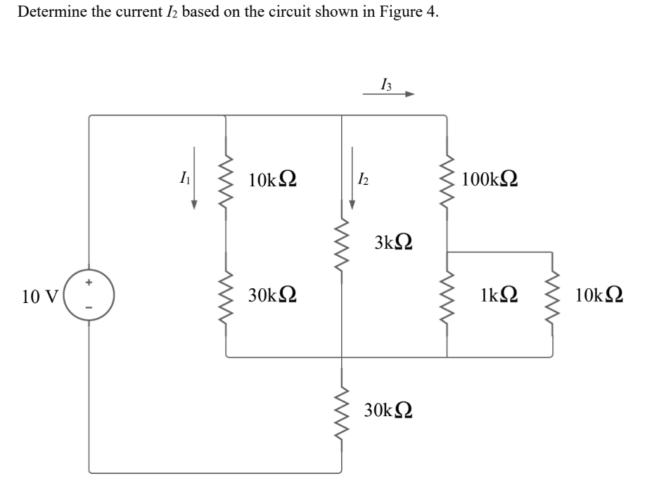 Solved Determine the current 12 based on the circuit shown | Chegg.com