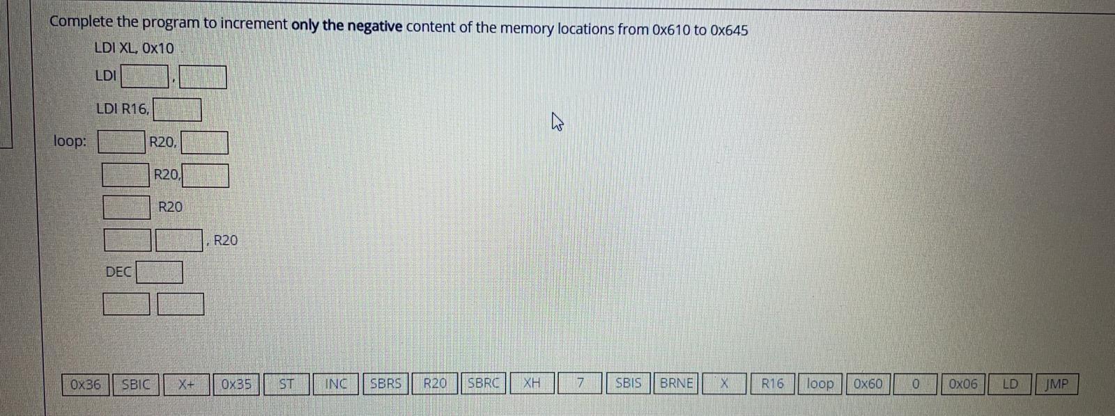 Solved Complete the program to increment only the negative | Chegg.com
