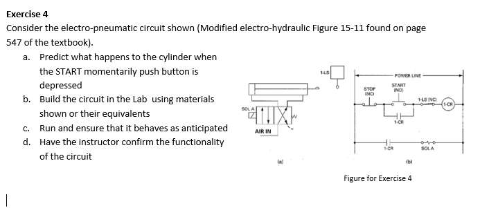 Solved Exercise 4 Consider The Electro-pneumatic Circuit | Chegg.com