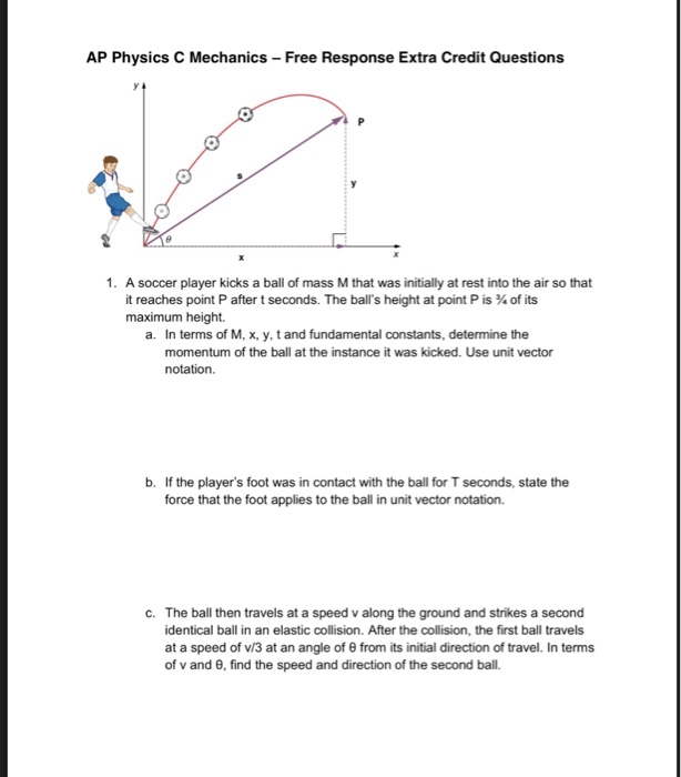 Solved AP Physics C Mechanics Free Response Extra Credit