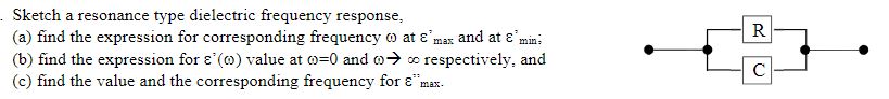 Solved Sketch a resonance type dielectric frequency | Chegg.com