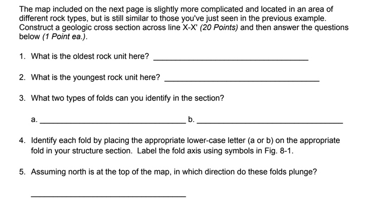 Solved The map included on the next page is slightly more | Chegg.com