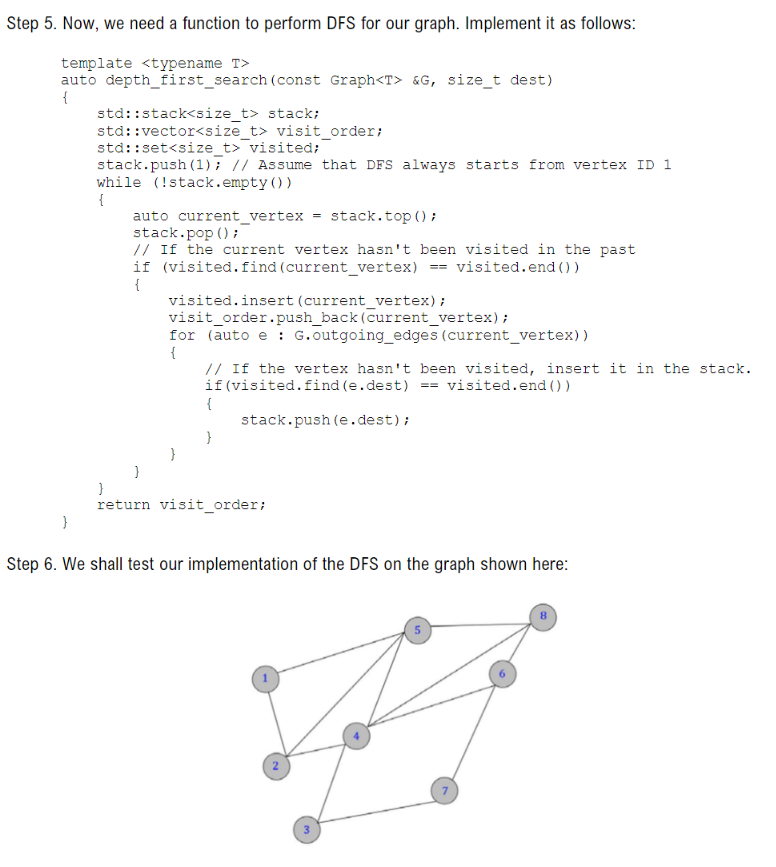 Solved ILO B: Create C++ code for implementing graph | Chegg.com