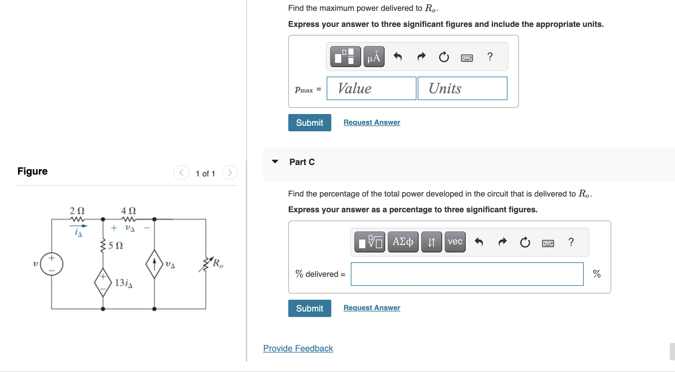 Solved The variable resistor Ro in the circuit in (Figure 1