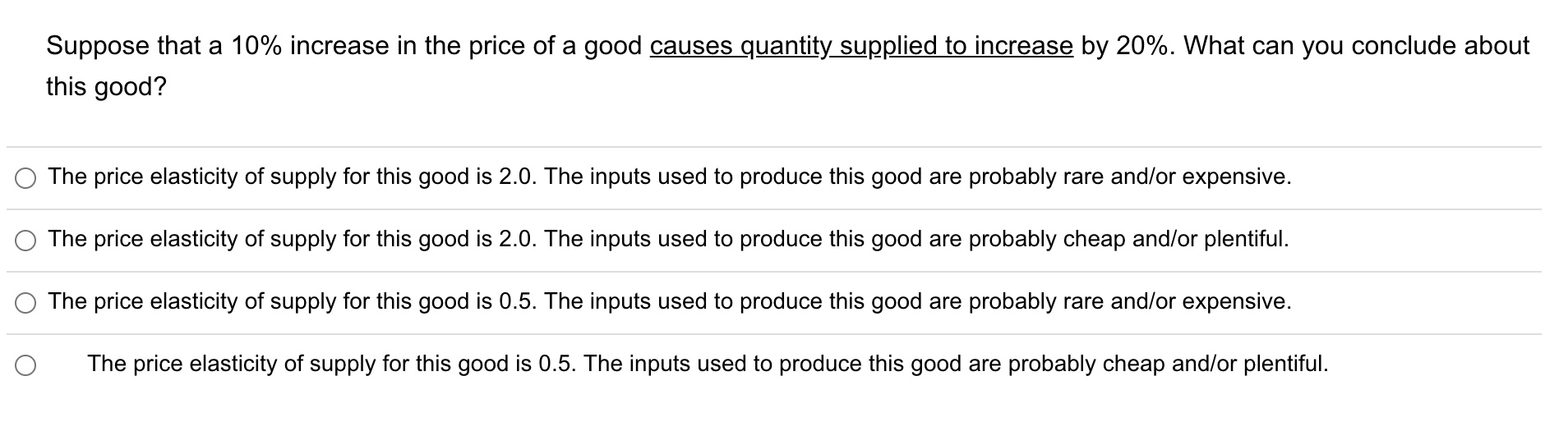 Solved Suppose that a 10% increase in the price of a good | Chegg.com