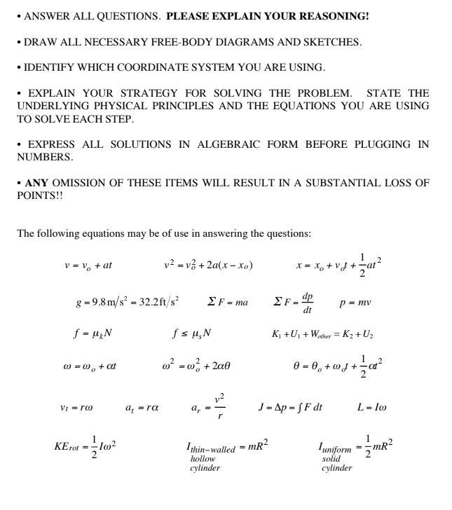 Solved - ANSWER ALL QUESTIONS. PLEASE EXPLAIN YOUR | Chegg.com