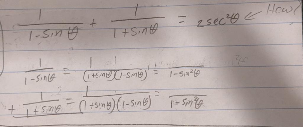 Solved I get how the answer could be "2Sec2"? Can I get a | Chegg.com