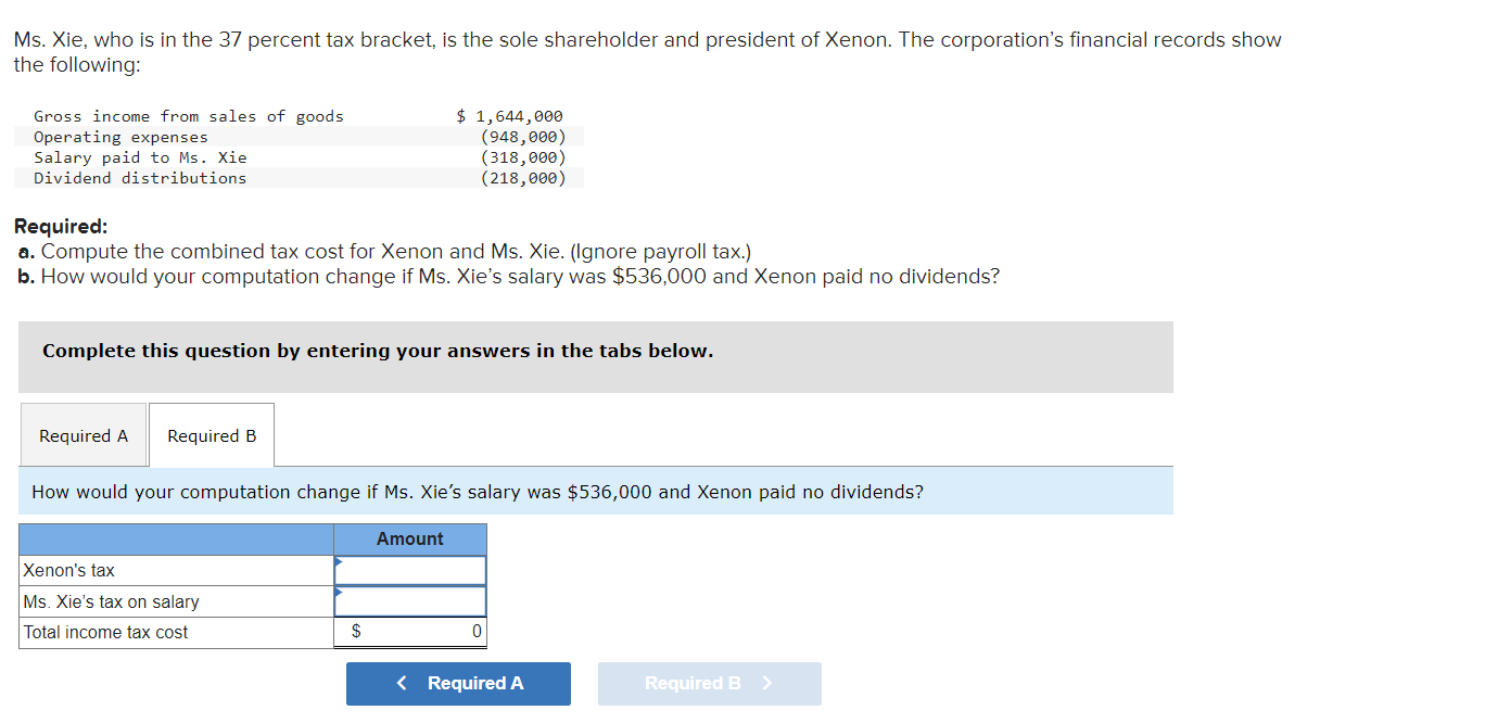 Solved Ms. Xie, who is in the 37 percent tax bracket, is the | Chegg.com