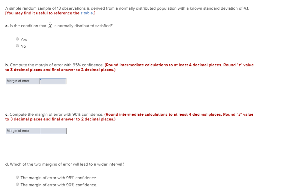 Solved A simple random sample of 13 observations is derived | Chegg.com