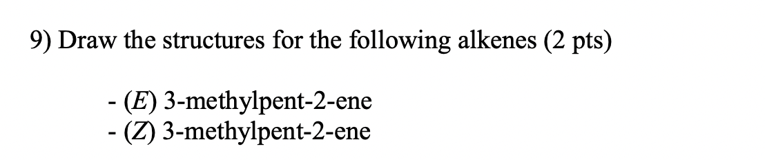 what are alkenes draw structure of pent 2 ene