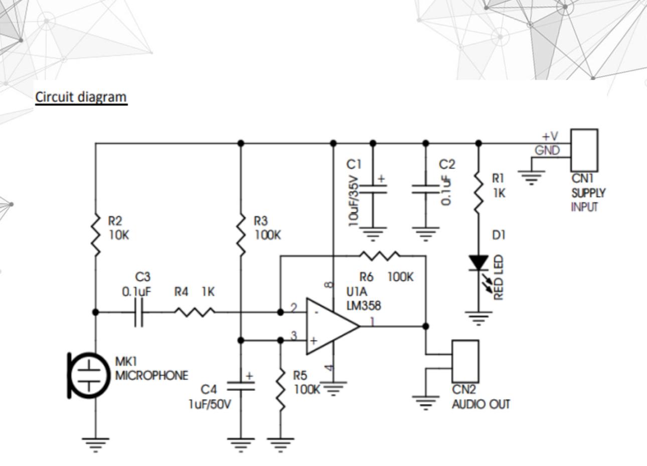 Circuit diagramTopic Mini microphone Pre Amplifier