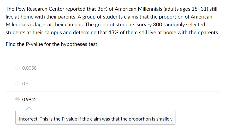 Solved The Pew Research Center Reported That 36% Of American | Chegg.com