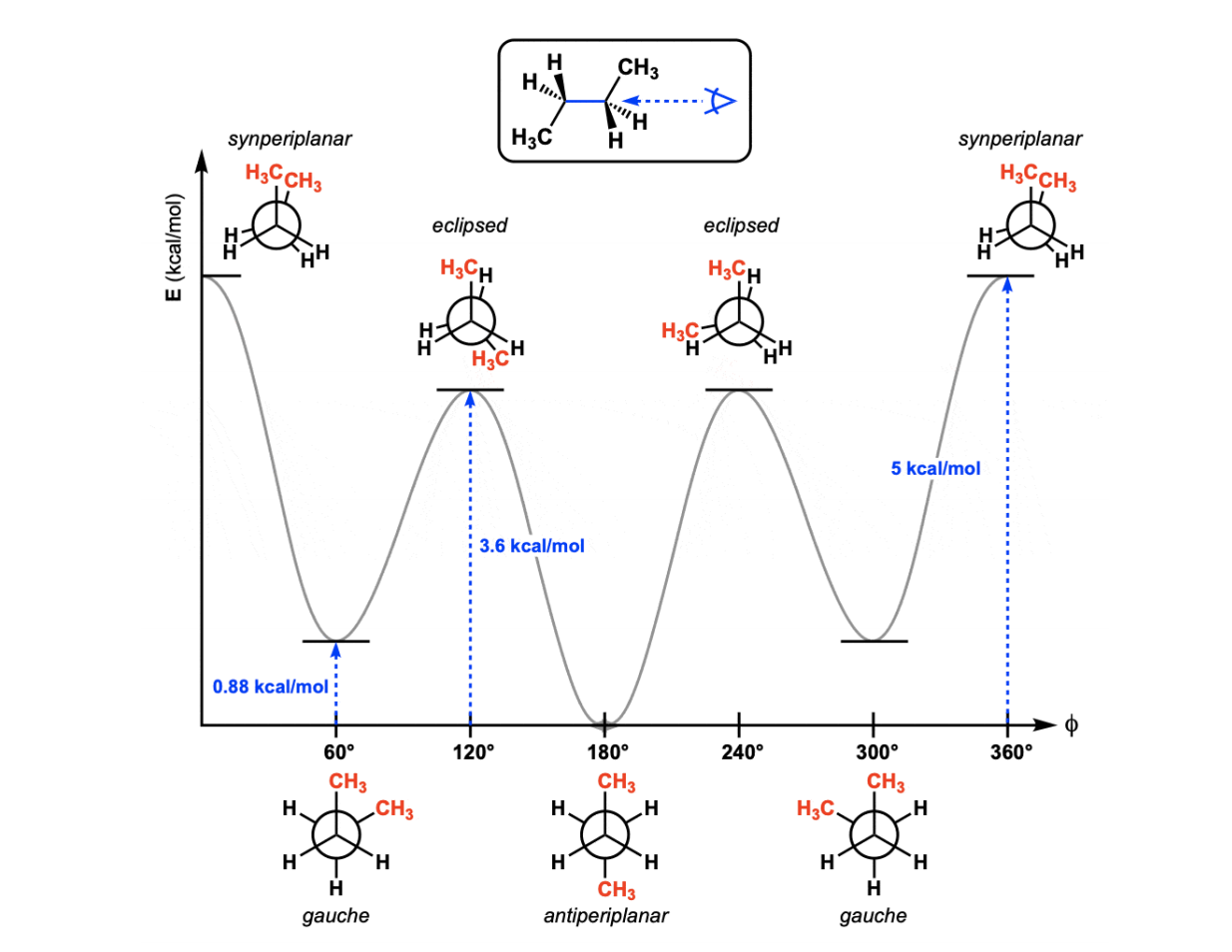 Solved 4. Conformations Of Butane. Below Is An Energy | Chegg.com