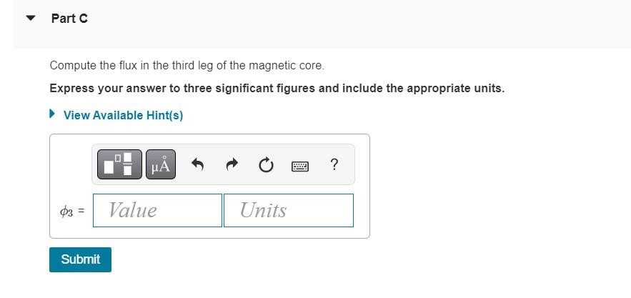 Solved Compute the flux in the first leg of the magnetic | Chegg.com