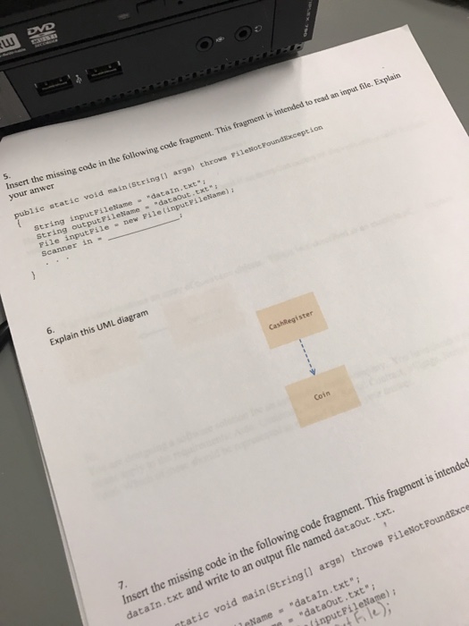Solved Insert the missing code in the following code | Chegg.com
