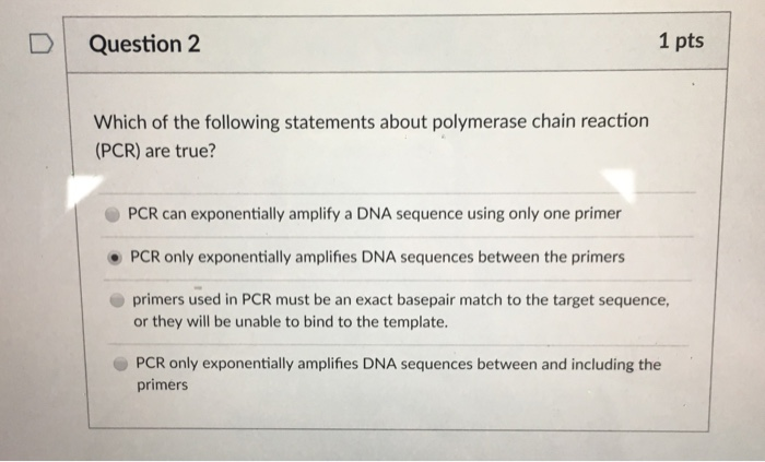 Solved D Question 2 1 pts Which of the following statements | Chegg.com