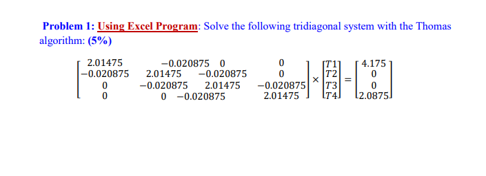 Solved Problem 1: Using Excel Program: Solve the following | Chegg.com