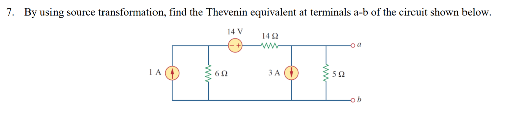 Solved By using source transformation, find the Thevenin | Chegg.com