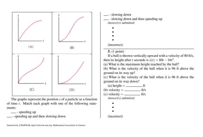 Solved slowing down slowing down and then speeding up