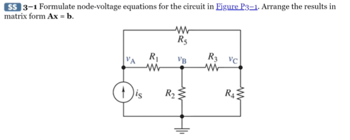 Solved SS 3-1 Formulate node-voltage equations for the | Chegg.com