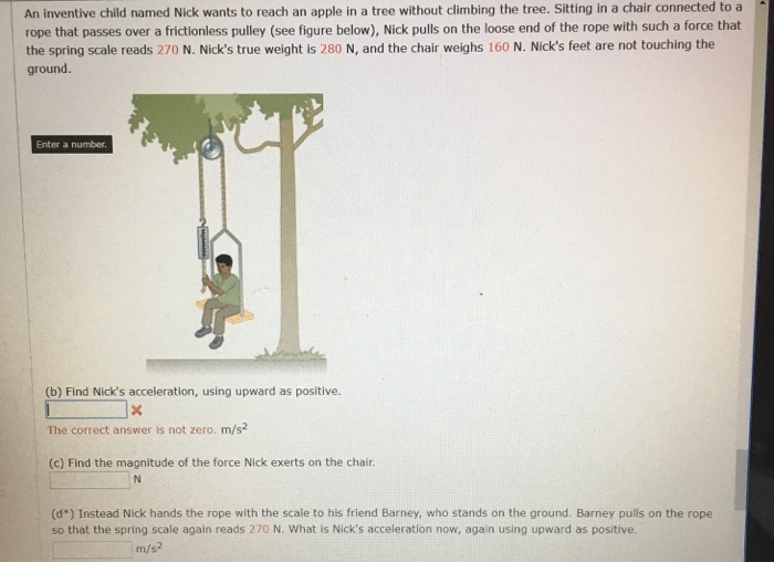 Solved in a chair connected to a An inventive child named | Chegg.com
