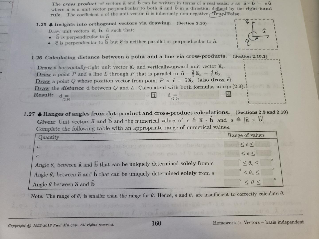 Solved Lecture 1 1 28 4 Vector Operations And Units Chegg Com