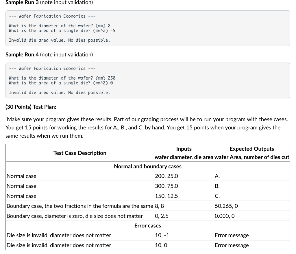 Solved # Program 1 # Purpose: calculate the number of dies | Chegg.com