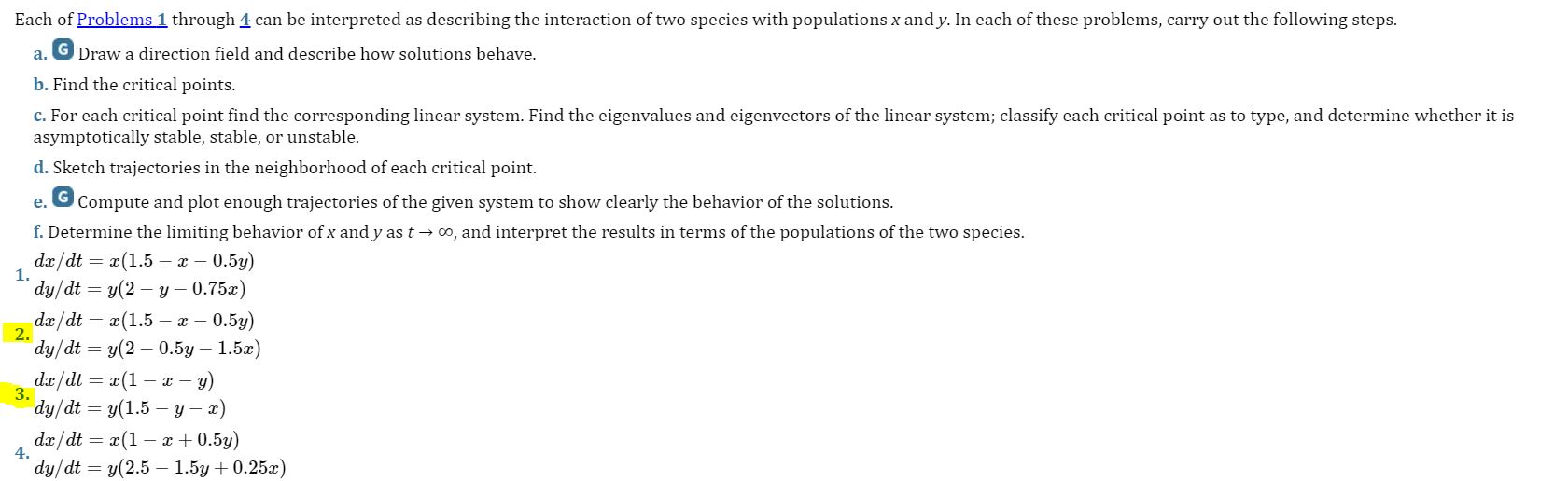 Solved a. Draw a direction field and describe how solutions | Chegg.com