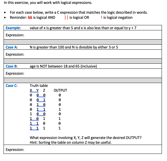 In this exercise, you will work with logical | Chegg.com