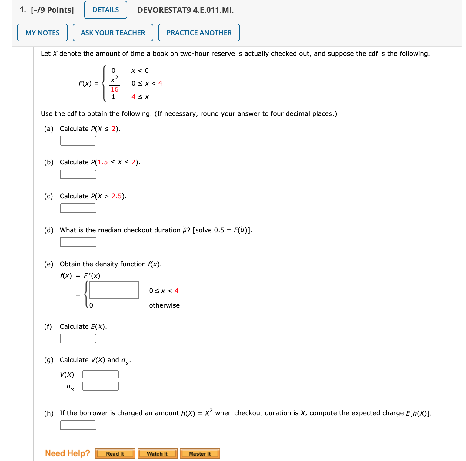 Solved Let X Denote The Amount Of Time A Book On Two Hour Chegg Com