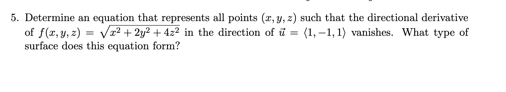 Solved 5. Determine an equation that represents all points | Chegg.com