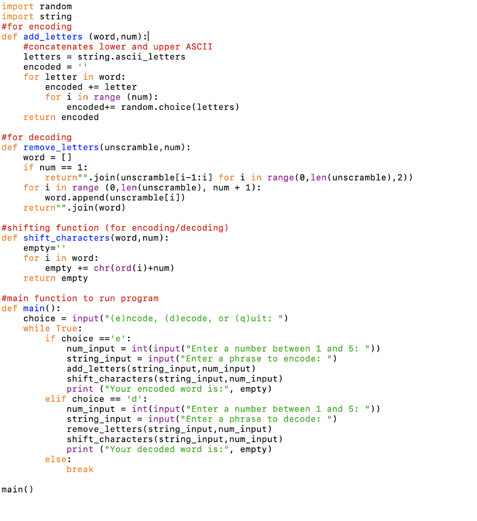 Solved PYTHON PROGRAM MY CODE SO FAR: it is giving me an | Chegg.com