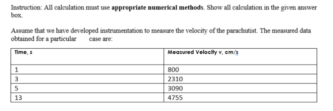 Solved Instruction: All calculation must use appropriate | Chegg.com