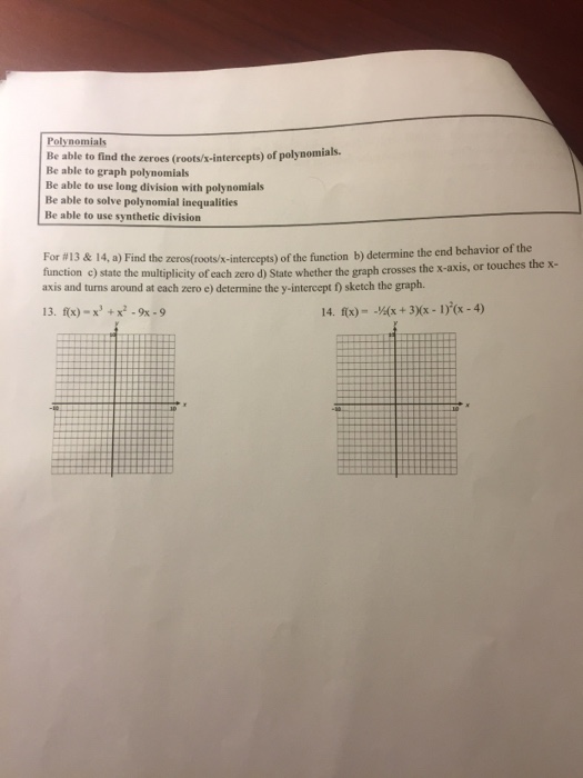 Solved a) Find the zeros(roots/x-intercepts) of the function | Chegg.com