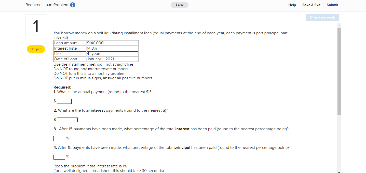 solved-you-borrow-money-on-a-self-liquidating-installment-chegg