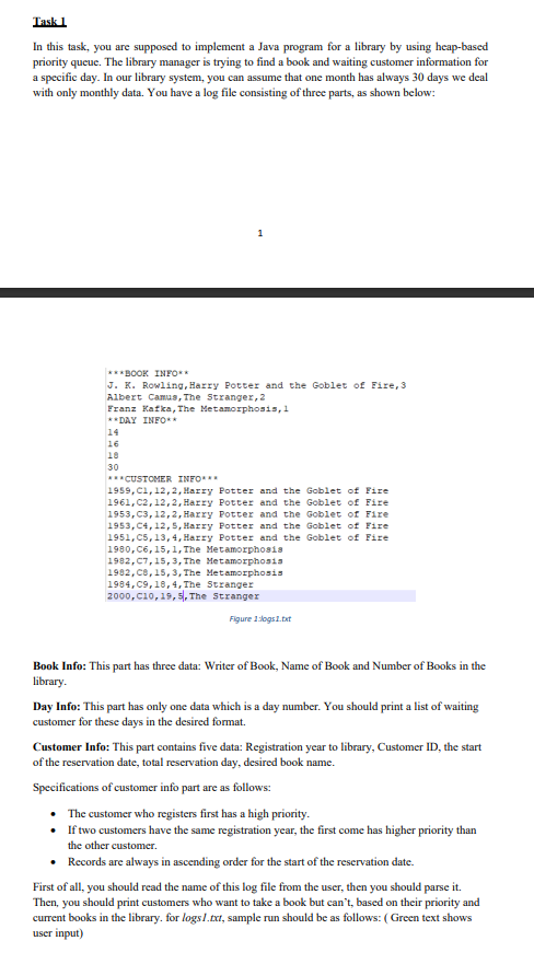 Plese write with java!!!!!!! I added the txt file | Chegg.com