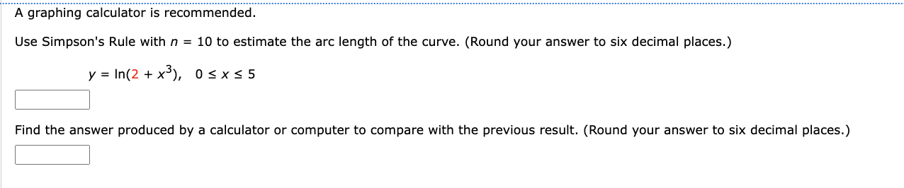 Solved A graphing calculator is recommended. Use Simpson's | Chegg.com