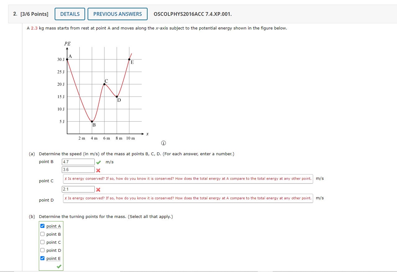 Solved (a) Determine the speed (in m/s ) of the mass at | Chegg.com