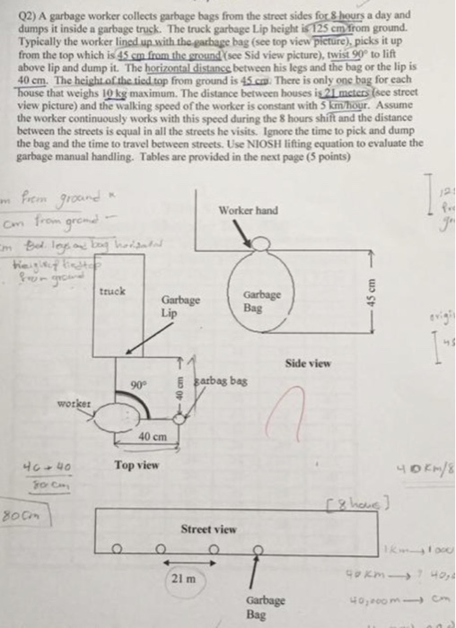 Solved 02) A Garbage Worker Collects Garbage Bags From The 