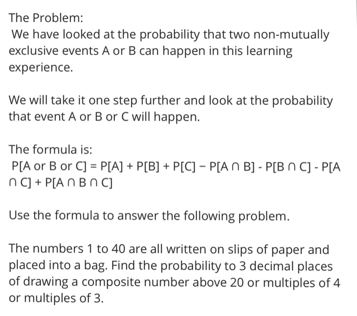 Solved The Problem: We Have Looked At The Probability That | Chegg.com