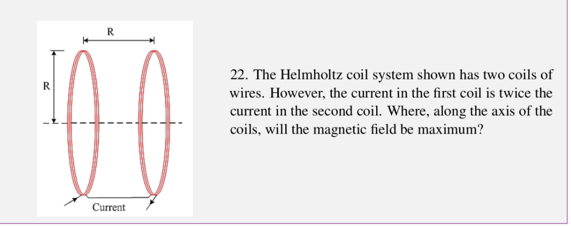 Solved R 100 22. The Helmholtz Coil System Shown Has Two | Chegg.com