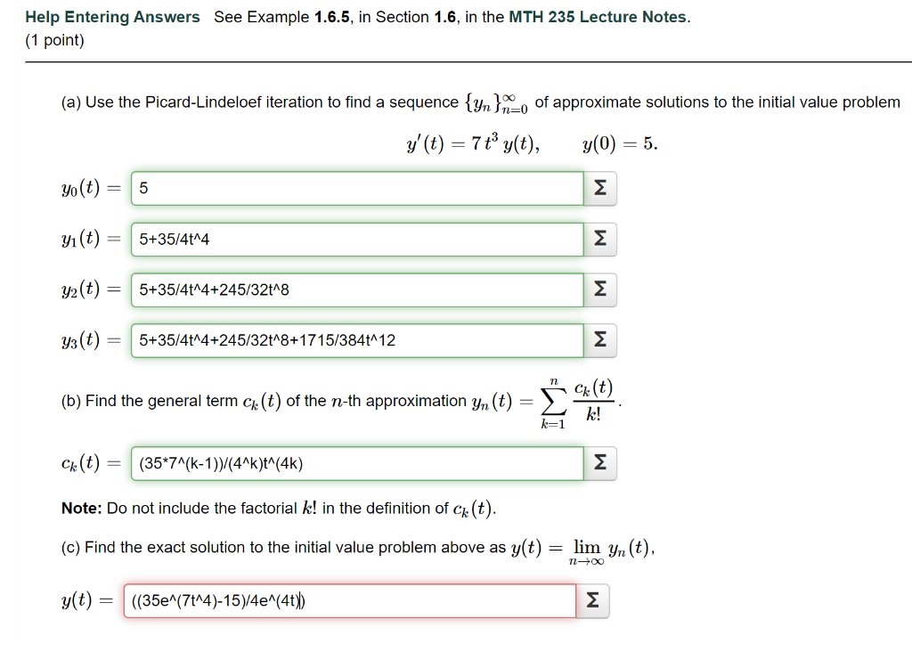 Solved Help Entering Answers See Example 1 6 5 In Sectio Chegg Com