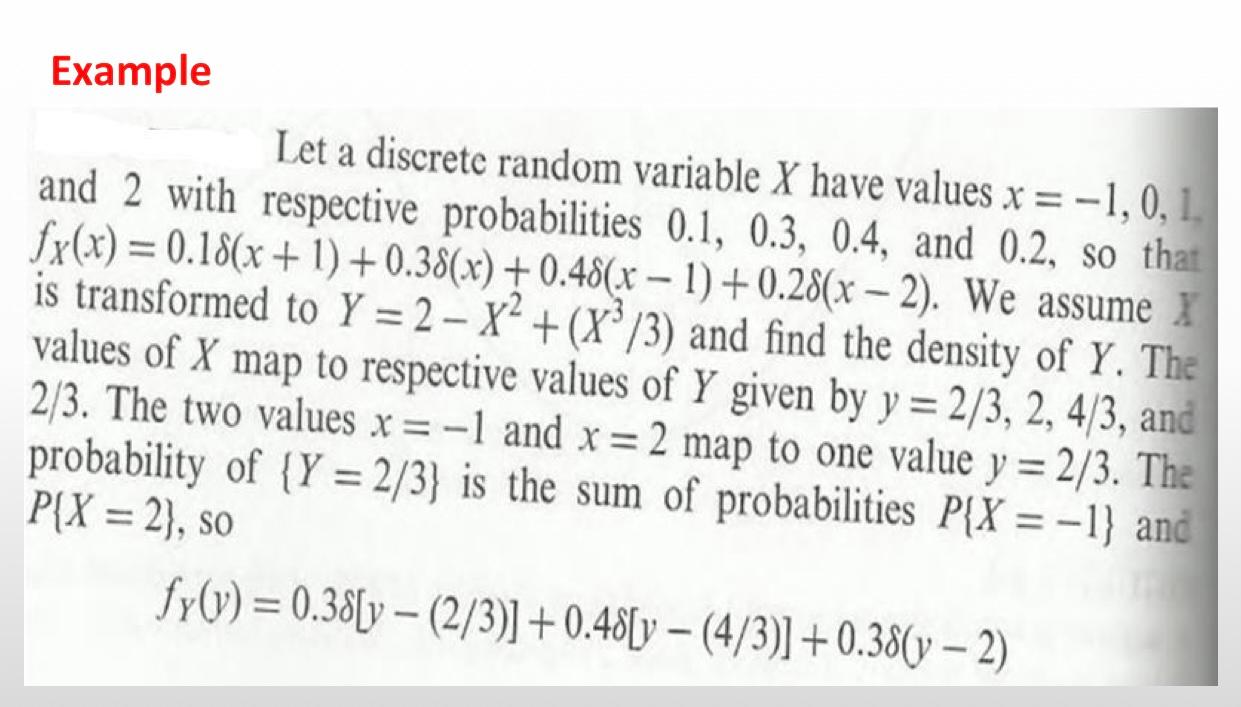 Solved Example Let a discrete random variable X have values | Chegg.com