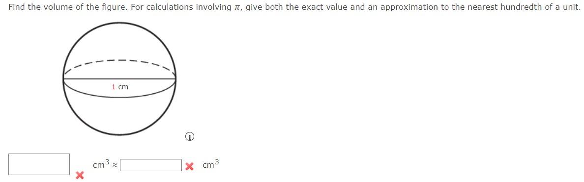 Solved Find The Volume Of The Figure For Calculations Chegg Com